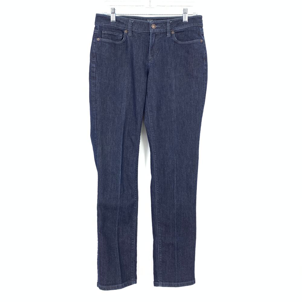 Loft Curvy Straight Jeans Womens Size 4 Dark Wash Stretch Denim